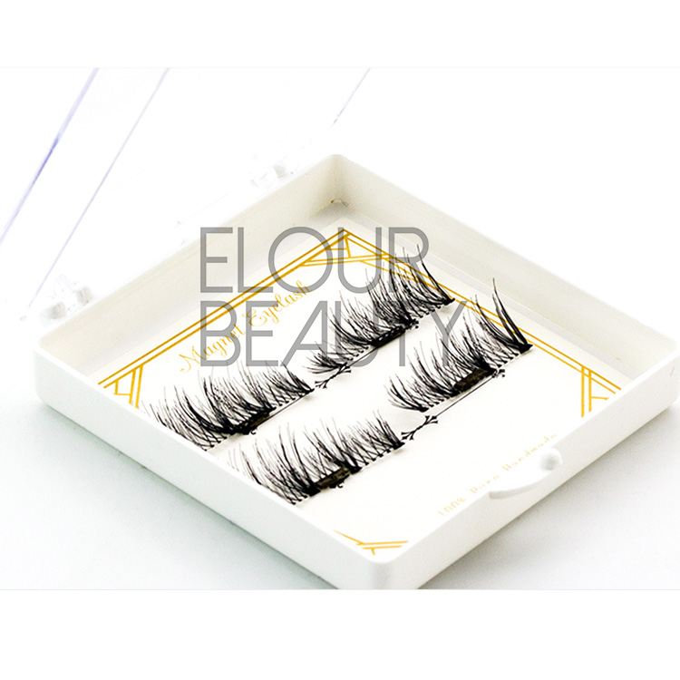 Handmade magnetic false eyelashes customize box wholesale  EA26